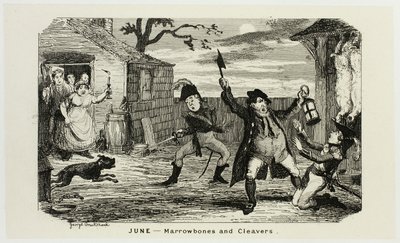 June - Marrowbones and Cleavers from George Cruikshank