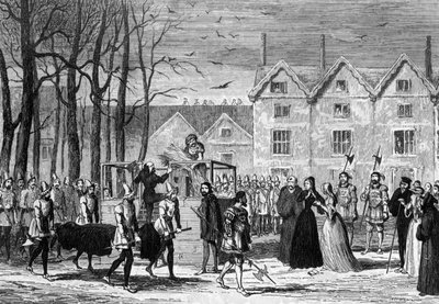 Lady Jane Grey Meeting the Body of Her Husband on the Way to the Scaffold, 1554 by George Cruikshank