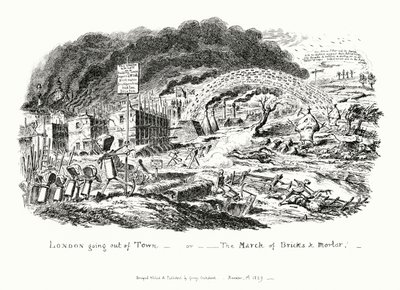 London Going Out of Town, or the March of Bricks and Mortar by George Cruikshank