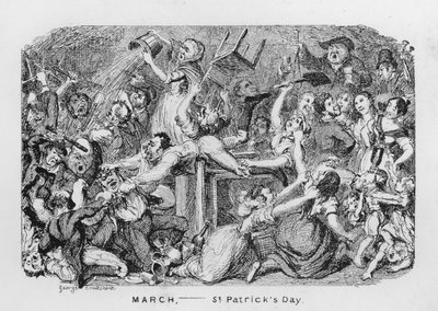 March, St Patrick’s Day by George Cruikshank