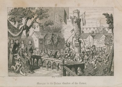 Masque in the Palace Garden of the Tower by George Cruikshank
