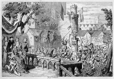 Masque in the palace garden of the Tower of London, 1840 by George Cruikshank