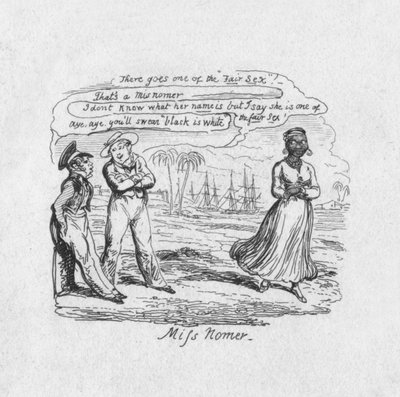 Miss Nomer, 1829 by George Cruikshank