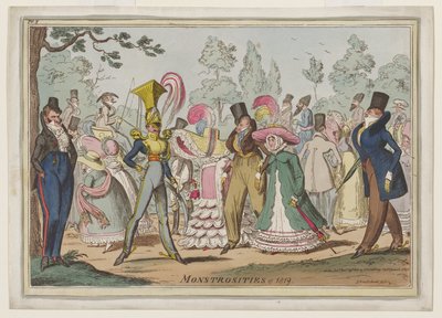 Monstrosities of 1819 by George Cruikshank