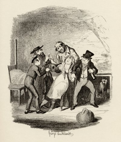 Mr Fagin and his pupil recovering Nancy, from 