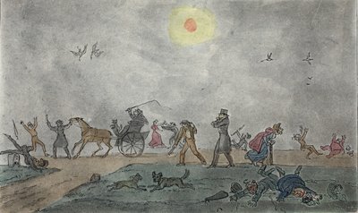 November - (Old Style) - Hover thro the Fog & Filthy Air, pub. 1835 by George Cruikshank