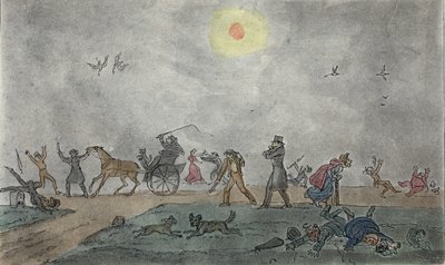 November - Old Style - Hover Through the Fog & Filthy Air by George Cruikshank
