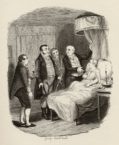Oliver waited on by the Bow Street Runners, from 