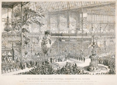 Opening of the Great Exhibition, Crystal Palace, Hyde Park, London, 1851 by George Cruikshank