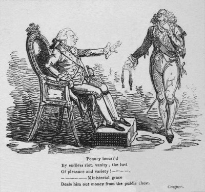 Penury incurred by endless riot, vanity, the lust of pleasure and variety! by George Cruikshank