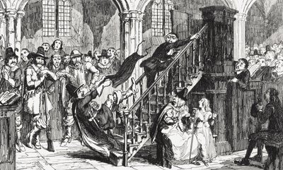 Reverend Holdenough During a Service, Illustration from 