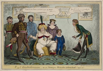 Royal Condescension or, A Foreign Minister Astonished! - April 1817 -, September 15 by George Cruikshank