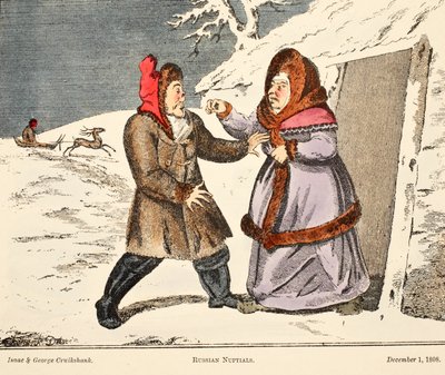 Russian Nuptials, pub. 1808 by George Cruikshank