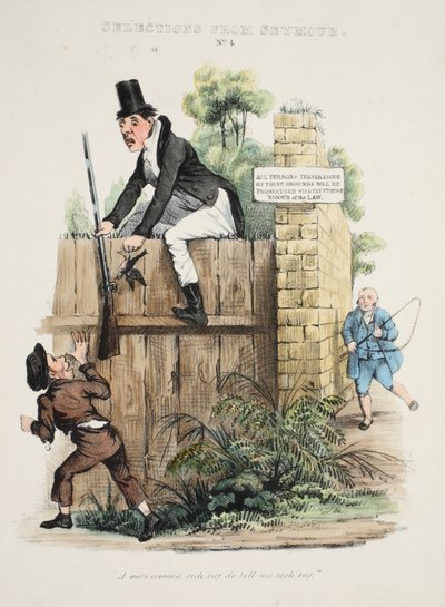 Selections from Seymour: No. 4, A man coming rich vay do tell me vich vay, published c. 1840 by George Cruikshank