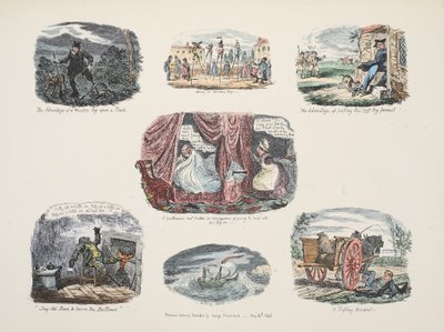 Series of Illustrations Regarding the Advantages and Shortcomings of Possessing a Wooden Leg, 1828 by George Cruikshank