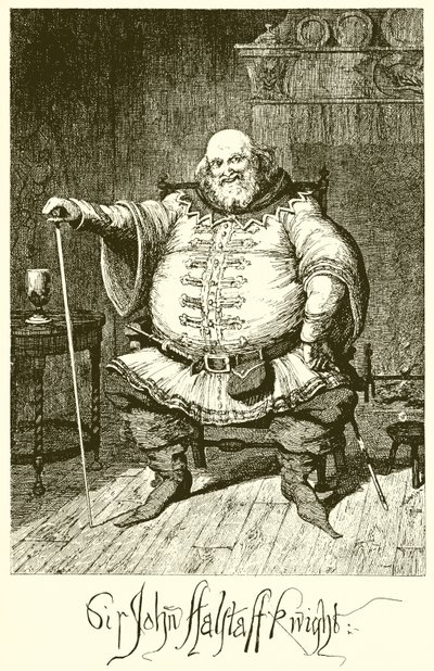 Sir John Falstaff by George Cruikshank
