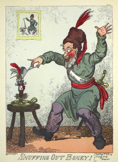 Snuffing Out Boney, Published by Thomas Tegg by George Cruikshank