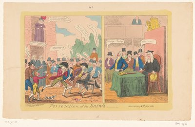 Caricature of English Domestic Politics, 1820 by George Cruikshank