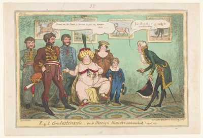 Caricature of Princess Caroline, 1817 by George Cruikshank
