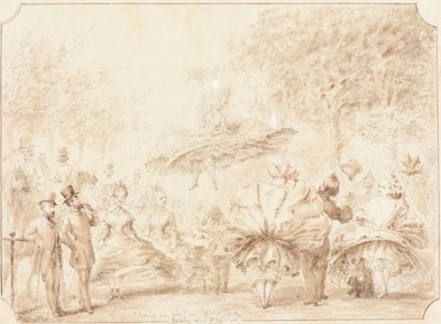 "Taking the Air" in Hyde Park by George Cruikshank