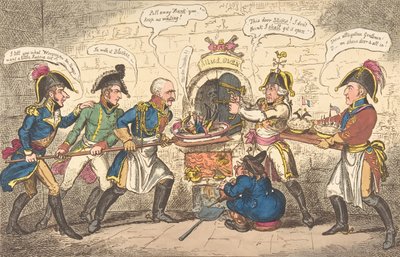 The Allied Bakers or the Corsican Toad in the Hole, April 1, 1814 by George Cruikshank