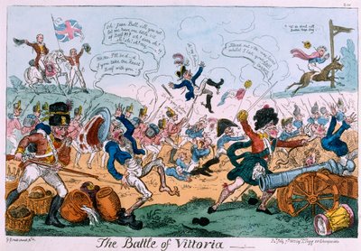 The Battle of Vittoria by George Cruikshank