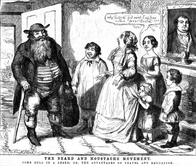 The Beard and Moustache Movement by George Cruikshank