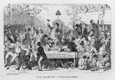 The Charter, A Commons Scene by George Cruikshank
