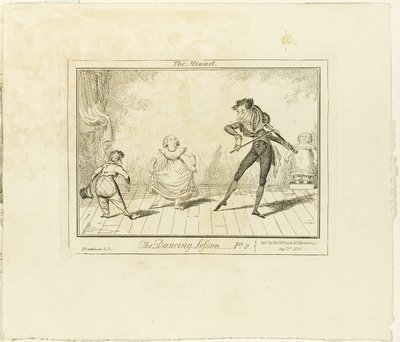 The Dancing Lesson, Part 2: The Minuet by George Cruikshank