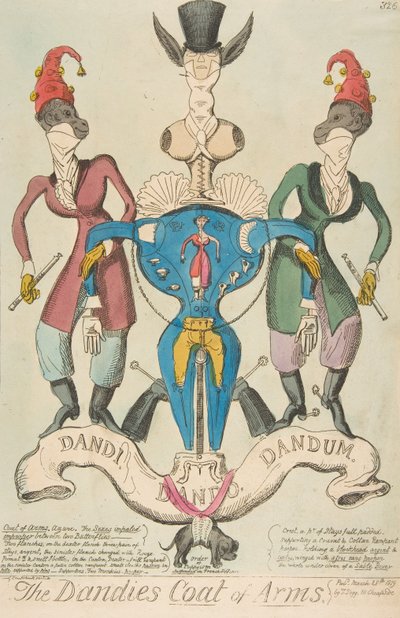 The Dandies Coat of Arms, March 28, 1819 by George Cruikshank
