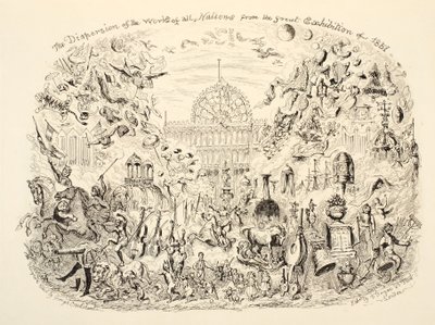 The Dispersion of the Works of All Nations from the Great Exhibition of 1851 by George Cruikshank