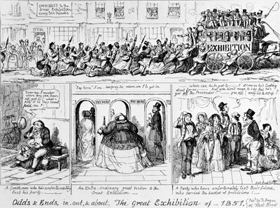 The Great Exhibition of 1851 at Hyde Park, London by George Cruikshank