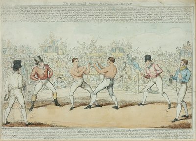 The Great Match Between Randall and Martin by George Cruikshank