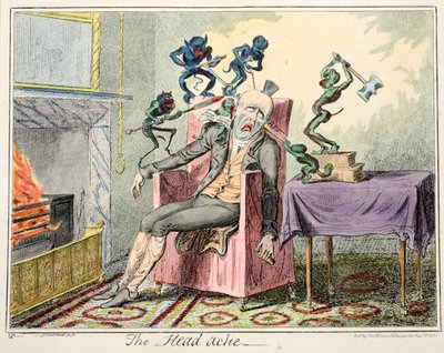 The Head Ache, Published 1835 by George Cruikshank