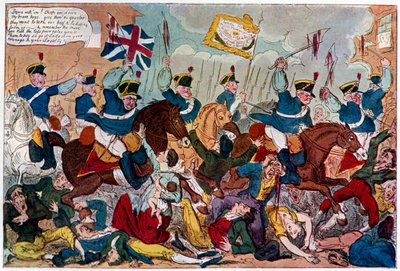 The Massacre of Peterloo, or Britons Strike Home, 1819 by George Cruikshank