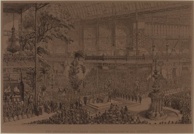 The Opening of the Great Industrial Exhibition of All Nations, May 1 by George Cruikshank