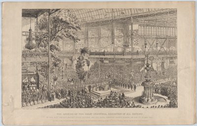 The Opening of the Great Industrial Exhibition of All Nations by Her Most Gracious Majesty by George Cruikshank