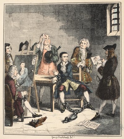 The Portrait, Illustration from Jack Sheppard: A Romance by William Harrison Ainsworth by George Cruikshank