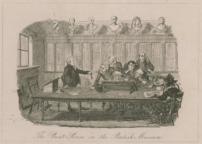 The Print Room in the British Museum by George Cruikshank