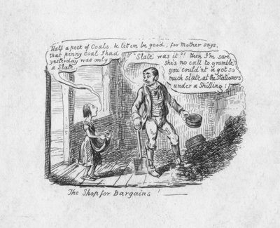 The Shop for Bargains by George Cruikshank