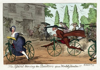 The Spirit moving the Quakers upon Worldly Vanities!!, pub. 1819 by George Cruikshank