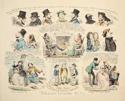 Tobacco Leaves No. 1, 1851 by George Cruikshank