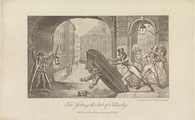 Tom Getting the Best of a Charley by George Cruikshank