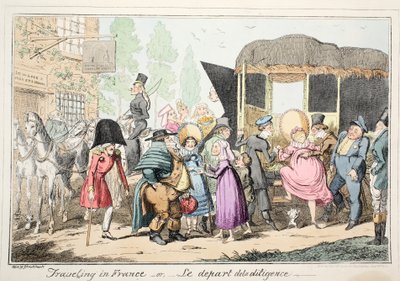Traveling in France or Le Depart de la Diligence by George Cruikshank