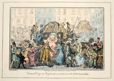 Travelling in England - or a Peep from the White Horse Cellar by George Cruikshank