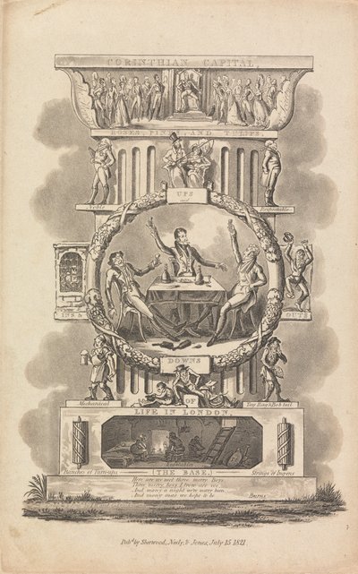 Ups and Downs of Life in London by George Cruikshank