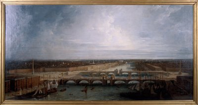 Double London Bridge Proposed for London, 1800 by George Dance
