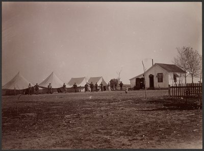 Tents with Figures and House by George Davidson