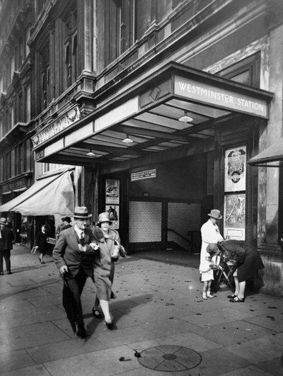 Entrance to Westminster Underground Station, City of Westminster, London by George Davison Reid