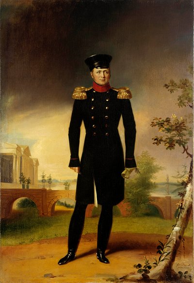 Portrait of the Russian Tsar Alexander I in Officer